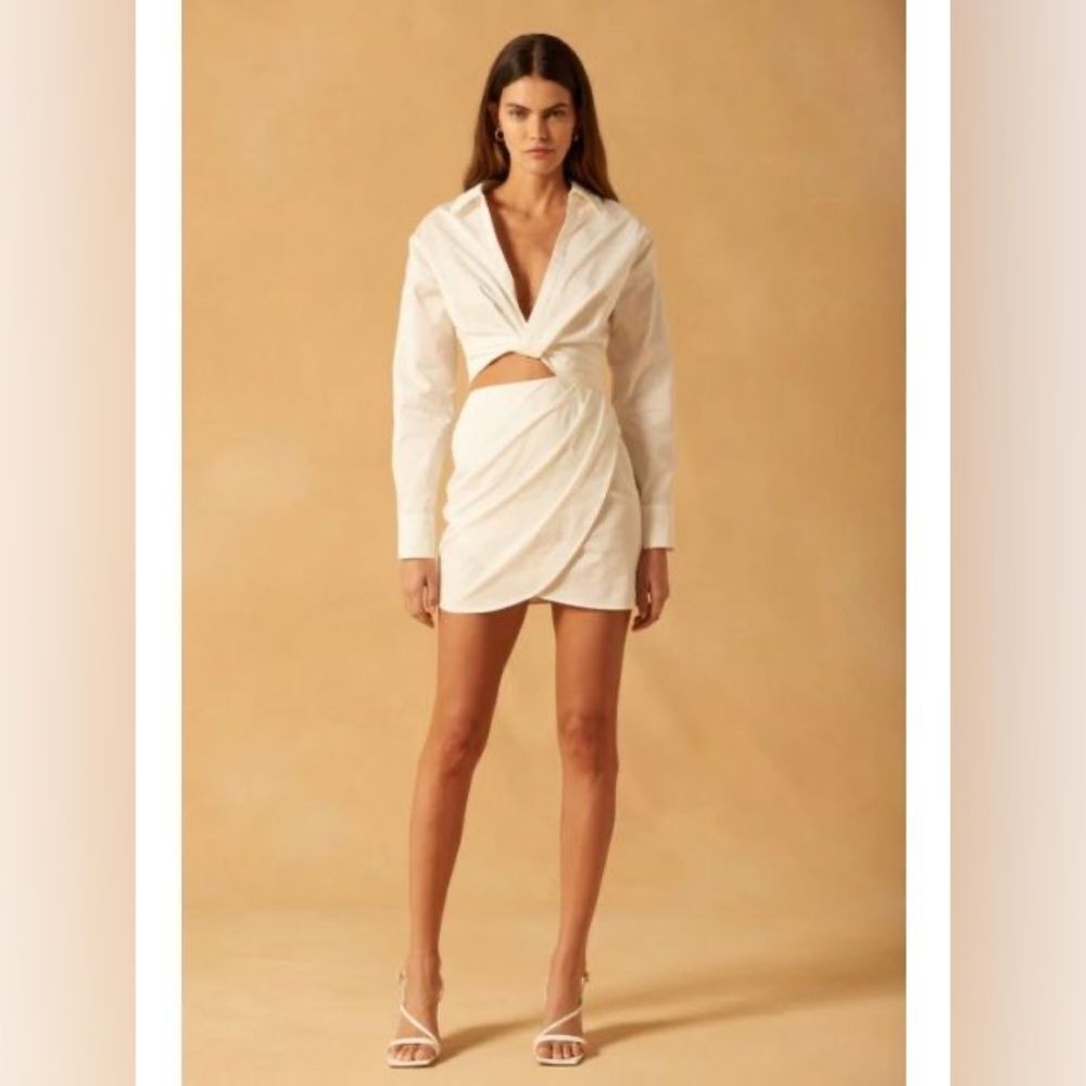 Misha | Petra Cotton Mini Dress Cut-Out